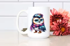 Baby Owl with Cool Haircut PNG Product Image 2