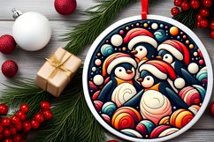 Round Christmas Ornament Sublimation|Clipart Product Image 2
