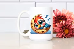 Cute Baby Woodpecker Moon Dance Clipart Product Image 2