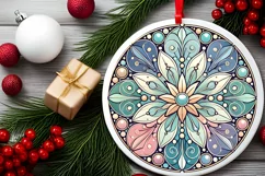 Round Christmas Ornament Sublimation|Clipart Product Image 1