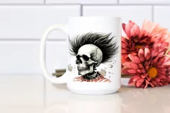 Skull with Hair, Transparent PNG Product Image 2