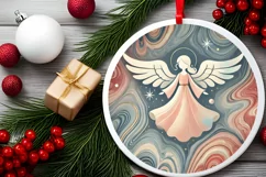 Round Christmas Ornament Sublimation|Clipart Product Image 1