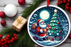 Round Christmas Ornament Sublimation|Clipart Product Image 2