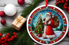 Round Christmass Ornament PNG Product Image 2