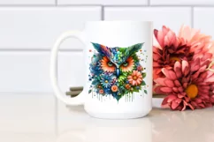 Vibrant Watercolor Owl PNG Product Image 2