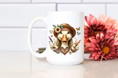 Detailed Duck Portrait Watercolor Clipart Product Image 2