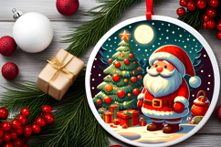 Round Christmass Ornament PNG Product Image 2