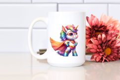 Baby Unicorn Posing as Hero PNG Product Image 2