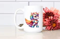 Baby Unicorn Posing as Hero PNG Product Image 2