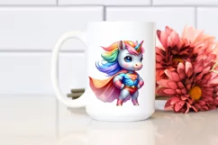 Baby Unicorn Posing as Hero PNG Product Image 2