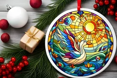 Round Christmas Ornament Sublimation|Clipart Product Image 2