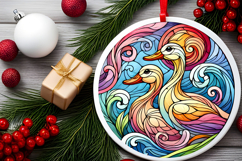 Round Christmass Ornament PNG Product Image 2