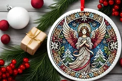 Round Christmas Ornament Sublimation|Clipart Product Image 1