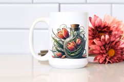 Abstract Bottle Large Tulip Watercolor Clipart Product Image 2