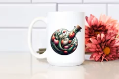 Abstract Bottle Large Tulip Watercolor Clipart Product Image 2
