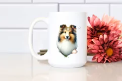 Christmas Shetland Sheepdog PNG Product Image 2
