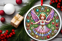 Round Christmass Ornament PNG Product Image 2