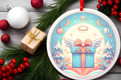 Round Christmass Ornament PNG Product Image 2