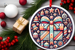 Round Christmass Ornament PNG Product Image 2