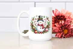 Snowman with Christmas Ornaments PNG Product Image 2