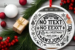 Round Christmas Ornament Sublimation|Clipart Product Image 1