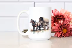 Vintage Dirty Horse Wagon Huge PNG Product Image 2