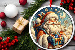 Round Christmass Ornament PNG Product Image 2