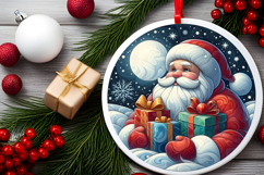 Round Christmass Ornament PNG Product Image 2