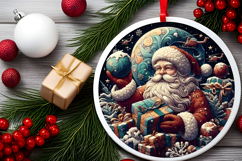 Round Christmass Ornament PNG Product Image 2