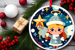 Round Christmass Ornament PNG Product Image 2