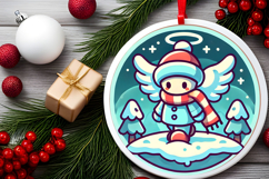 Round Christmass Ornament PNG Product Image 2