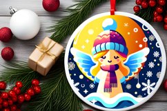 Round Christmas Ornament Sublimation|Clipart Product Image 2