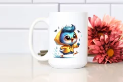 Excited Baby Bird Running, High-Quality PNG Product Image 2