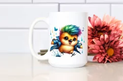 Excited Baby Bird Running, High-Quality PNG Product Image 2