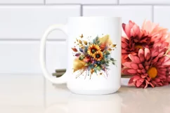 Vibrant Sunflower Bouquet | Sublimation | Clipart Product Image 2