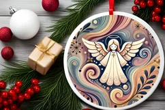 Round Christmas Ornament Sublimation|Clipart Product Image 1