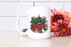 Retro Merry and Bright Christmas Png Product Image 2