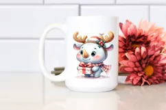 a Cute Watercolor Rhino PNG Product Image 2