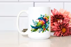 Vibrant Watercolor Bird PNG Product Image 2