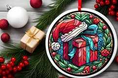 Round Christmas Ornament Sublimation|Clipart Product Image 2