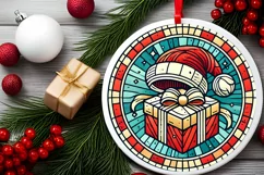 Round Christmas Ornament Sublimation|Clipart Product Image 2