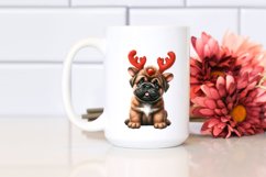 Enthusiastic Bullmastiff in Christmas Theme PNG Product Image 2