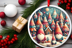 Round Christmass Ornament PNG Product Image 2