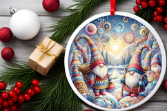 Round Christmass Ornament PNG Product Image 2