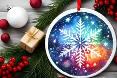 Round Christmas Ornament Sublimation|Clipart Product Image 2