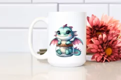 Smiling Baby Dragon in a Jar | Sublimation | Clipart Product Image 2