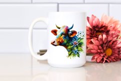 Vibrant Watercolor Cow PNG Product Image 2