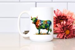 Vibrant Watercolor Cow PNG Product Image 2