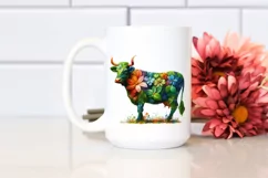 Vibrant Watercolor Cow PNG Product Image 2