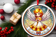 Round Christmass Ornament PNG Product Image 2